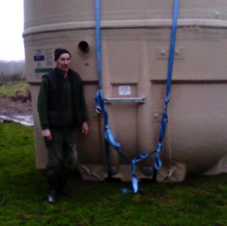 Man with septic tank