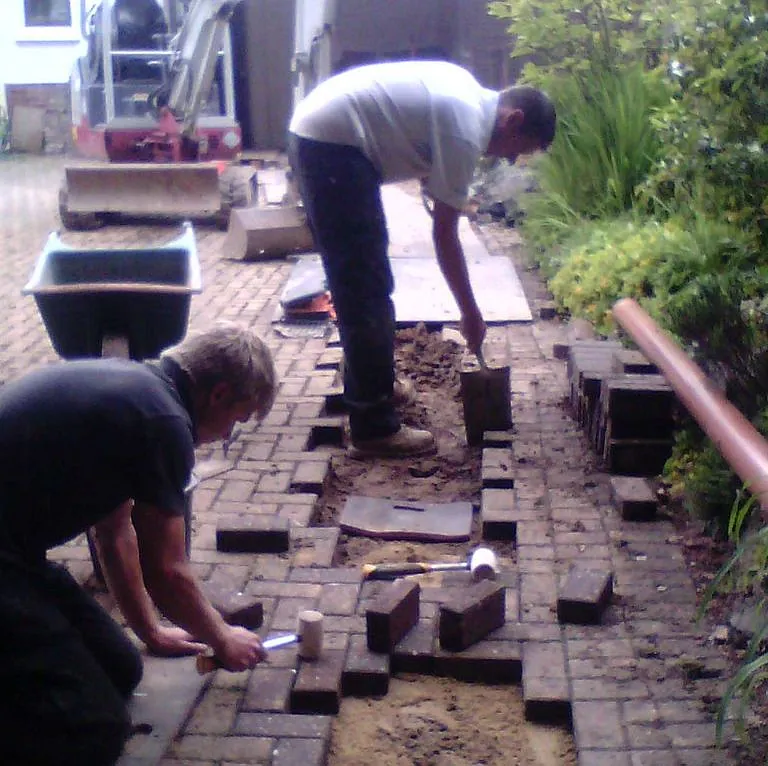 Digging up some paving to do groundwork